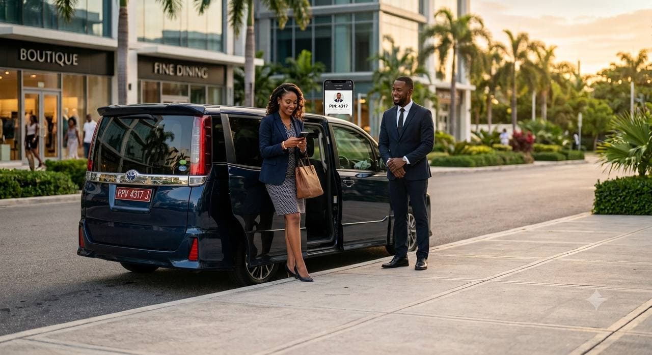 A rider meeting her verified Rajlo driver beside a private ride